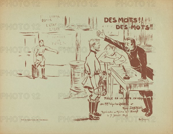 Des Mots! Des Mots!, 1896. [Words! Words!]