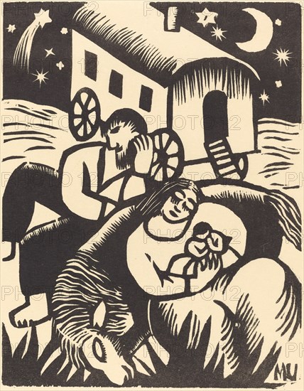 Ruhende Zigeuner, 1918. [Peaceful gipsies].