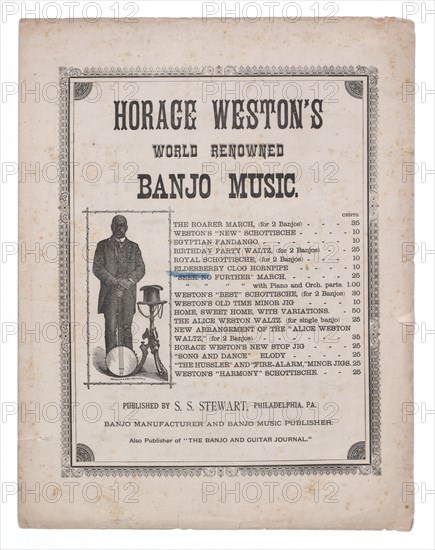 'Horace Weston's World Renowned Banjo Music', 1883. Creator: Unknown.