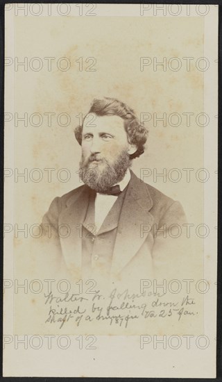 Carte-de-visite portrait of Walter W. Johnson, 1868. Creator: Henry Ulke.