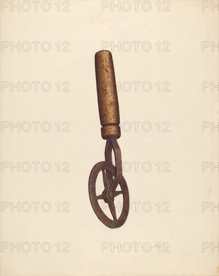 Blacksmith's Measuring Wheel, c. 1939. Creator: Edward L Loper.