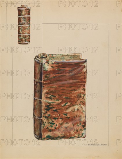 Book Bottle, c. 1937. Creator: Yolande Delasser.