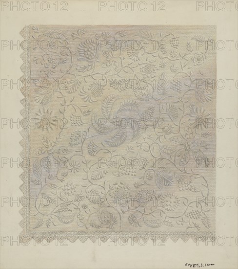 Coverlet, c. 1936. Creator: Edward L Loper.