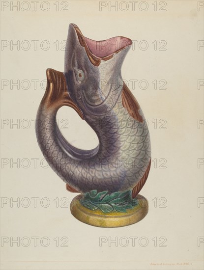 Fish Pitcher, c. 1938. Creator: Edward L Loper.