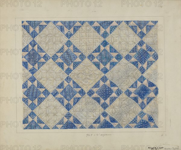 Padded Coverlet, c. 1937. Creator: Edward L Loper.