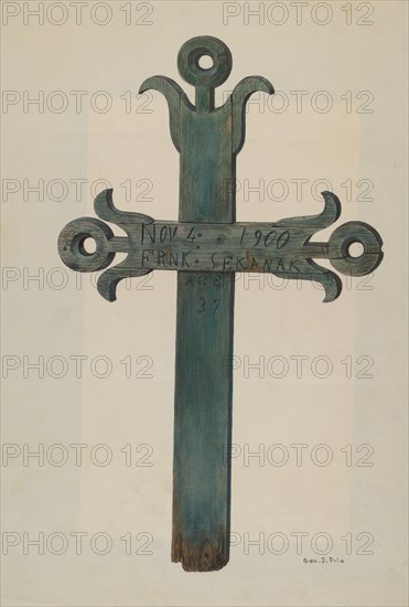 Wooden Cross, c. 1940. Creator: George File.