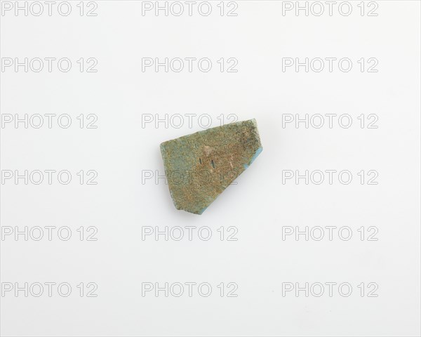 Fragment of a square tablet for inlay, Ptolemaic Dynasty or Roman Period, 305 BCE-14 CE. Creator: Unknown.