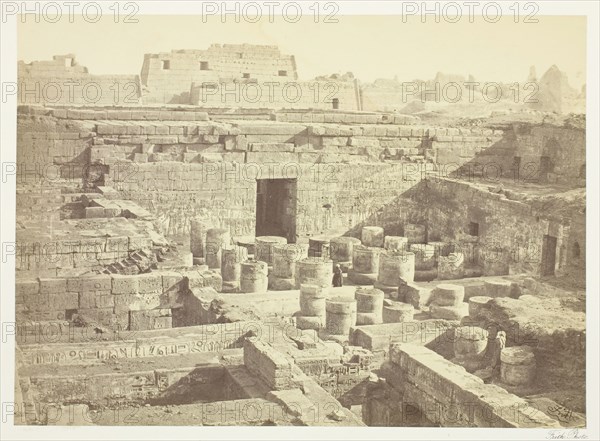 New Excavation at Medinet-Haboo, 1860, printed 1862. Creator: Francis Frith.