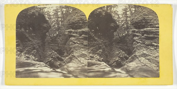 Buttermilk Creek Ithaca Cascades and 4t Fall looking down, 1860/65. Creator: J. C. Burritt.