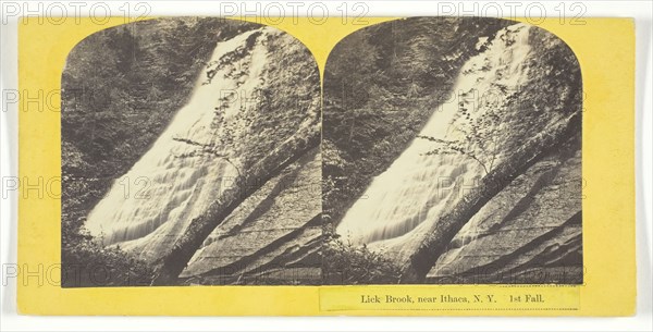 Lick Brook, near Ithaca, N.Y. 1st Fall, 1860/65. Creator: J. C. Burritt.