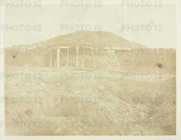 Bomb-Proof in which the Russian General lived who Commanded in the Redan, 1855. Creator: James Robertson.