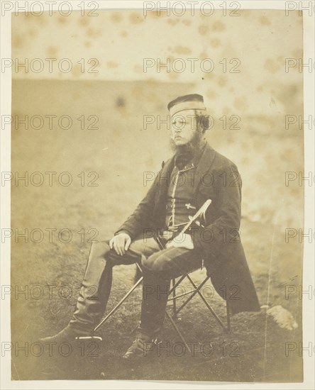 Sir John Miller Adye (1819-1900), General; taken at the Crimea, 1855. Creator: Roger Fenton.