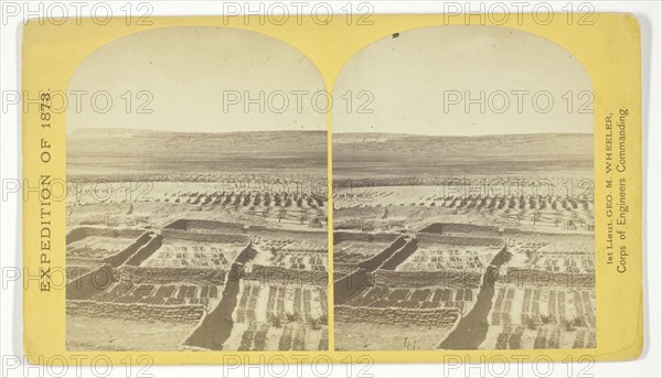 Gardens surrounding the Indian Pueblo of Zuni, in which are raised a variety of vegetables..., 1873. Creator: Tim O'Sullivan.