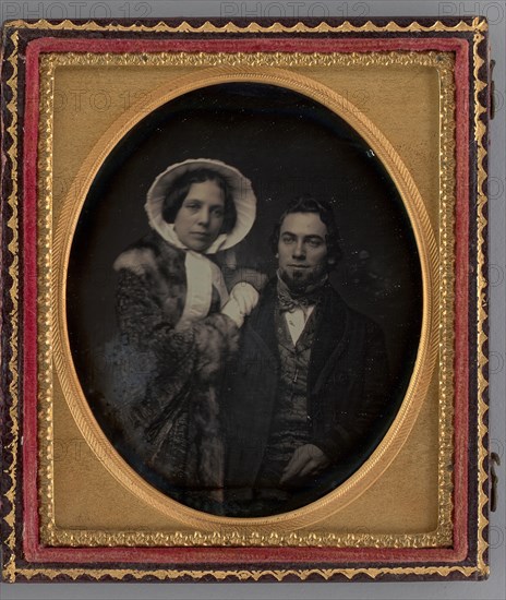 Untitled (Portrait of a Woman and a Man), 1854. Creator: Unknown.