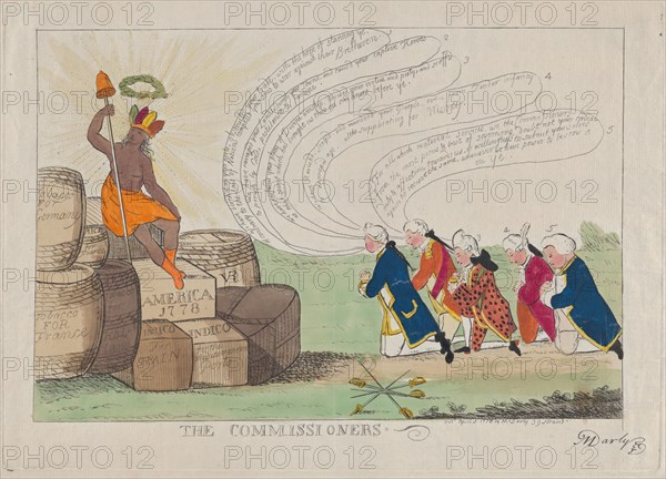 The Commissioners, April 1, 1778. Creator: Matthew Darly.