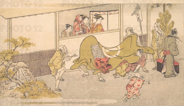 The Lion Dance, 1789. Creator: Kitagawa Utamaro.