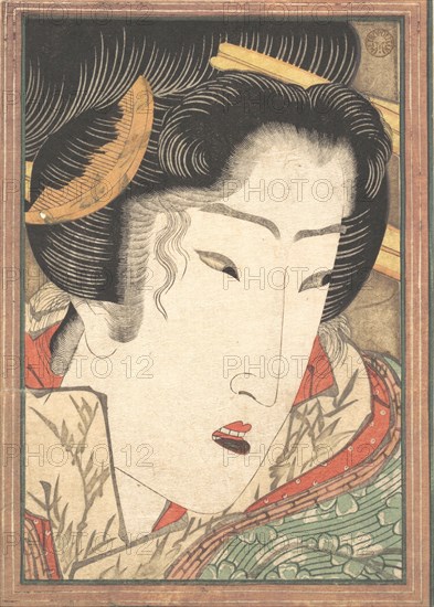 Rejected Geisha from Passions Cooled by Springtime Snow, 1824. Creator: Ikeda Eisen.