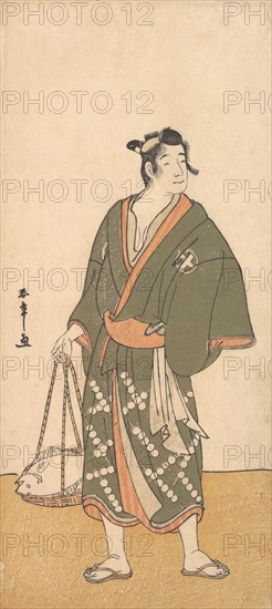 The Actor Otani Hiroemon III as a Fish Peddler, 1726-1792. Creator: Shunsho.