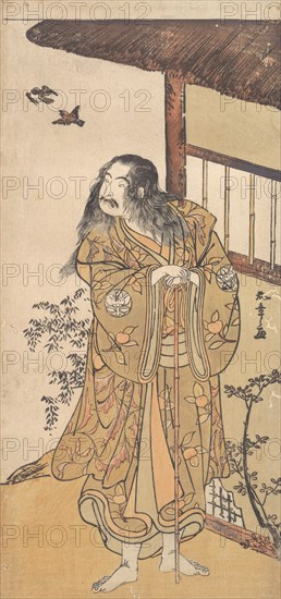 The Ninth Ichimura Uzaemon in the role of Shunkan, ca. 1778. Creator: Shunsho.