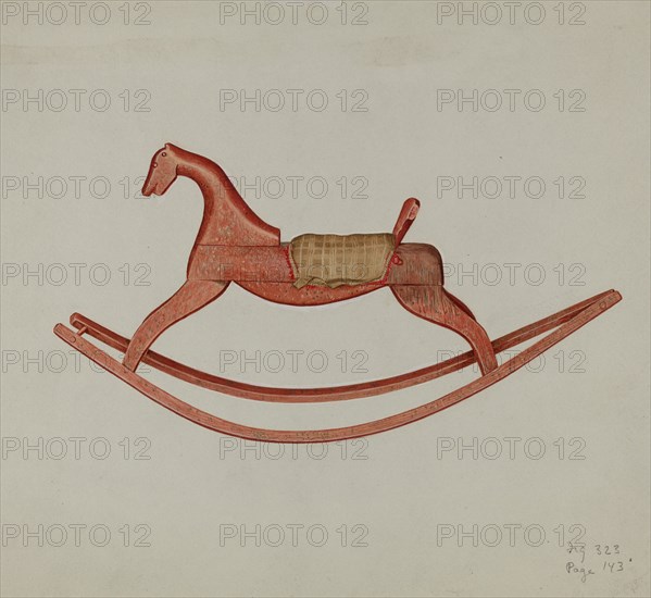 Wooden Rocking Horse, 1937. Creator: Helen E. Gilman.