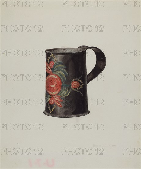 Toleware Mug, 1941. Creator: Samuel O. Klein.