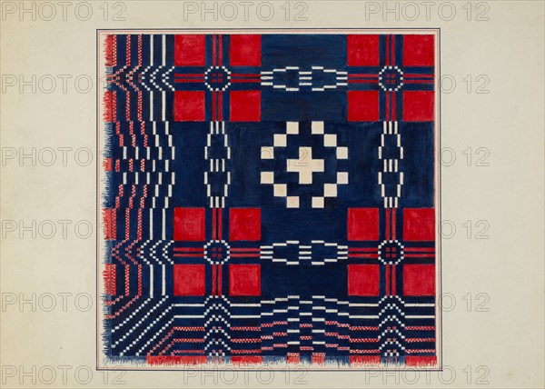 Woven Coverlet, c. 1936. Creator: Margaret Linsley.