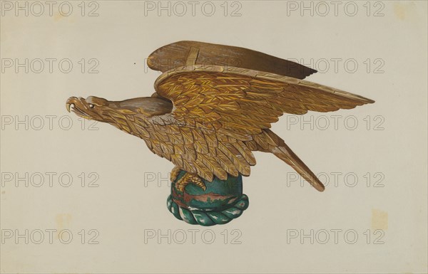 Eagle from Tugboat Wheelhouse, c. 1939. Creator: John W Kelleher.