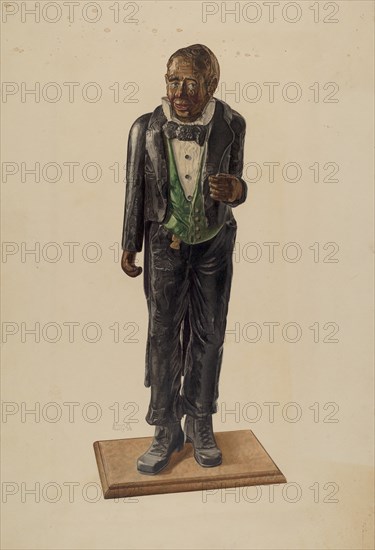 Hotel Porter Figure, 1939. Creator: Alvin M Gully.