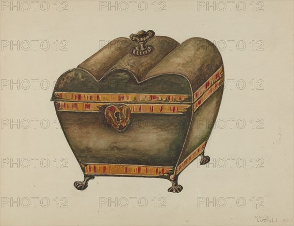 Tea Caddy, 1940. Creator: Marie Lutrell.