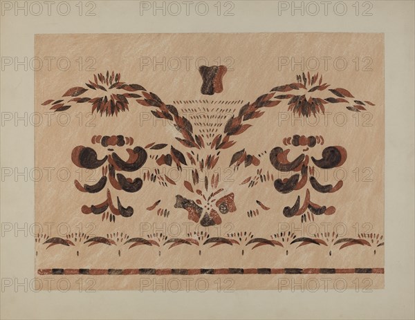 Free Hand Wall Decoration, 1935/1942. Creator: Alvin M Gully.