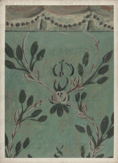 Free Hand Wall Decoration, 1935/1942. Creator: Michael Lauretano.