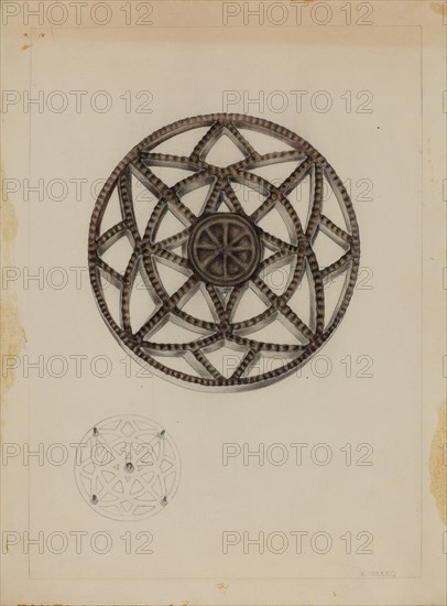 Trivet, c. 1937. Creator: Edith Miller.