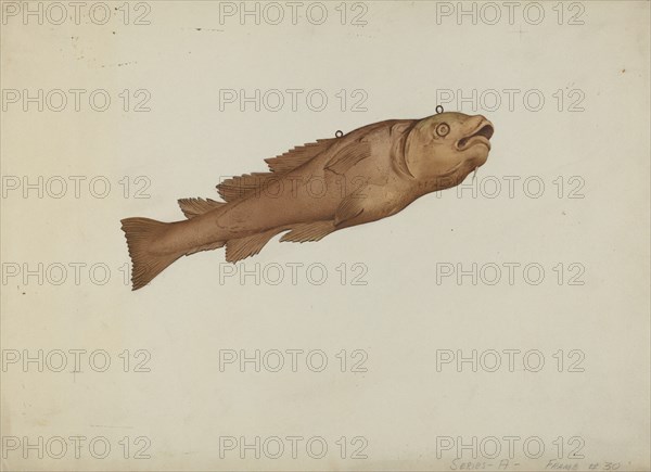 Fish Shop Sign, c. 1938. Creator: Joseph Goldberg.