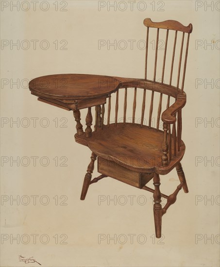 Writing Armchair, 1940. Creator: Rolland Livingstone.