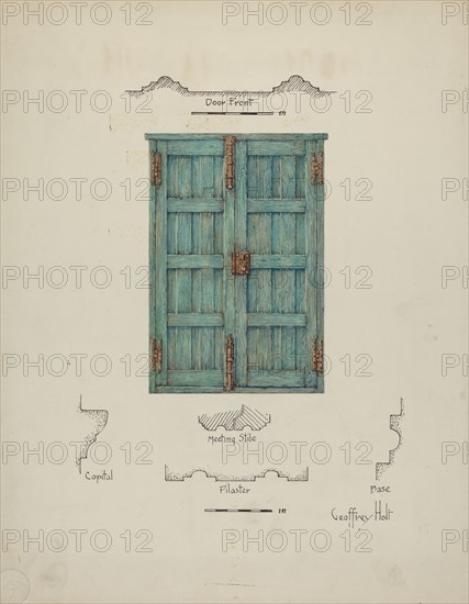 Doors (Inside View), c. 1939. Creator: Geoffrey Holt.