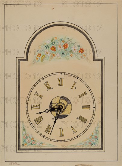 Clock, c. 1938. Creator: Nicholas Gorid.