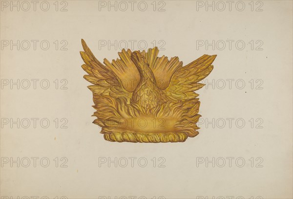 Ornamental Wood Carving: Eagle, c. 1940. Creator: Harriette Gale.