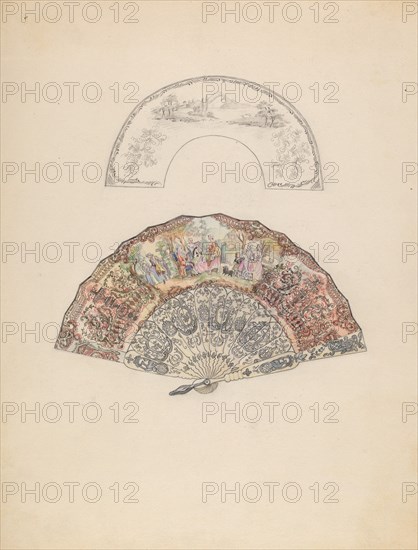 Fan, c. 1936. Creator: Rosalia Lane.