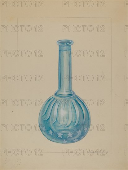 Barber Shop Bottle, c. 1936. Creator: Gertrude Lemberg.