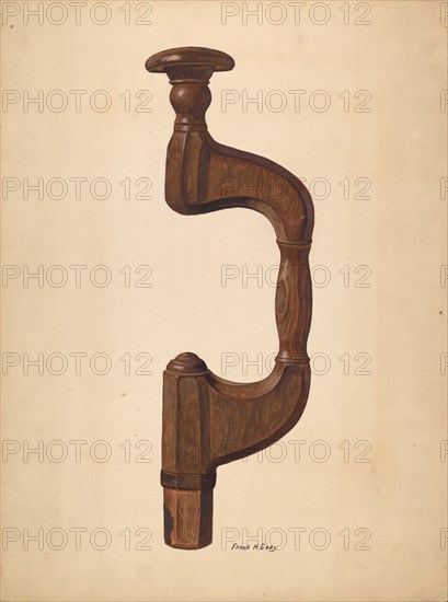 Carpenter's Brace, c. 1937. Creator: Frank Gray.