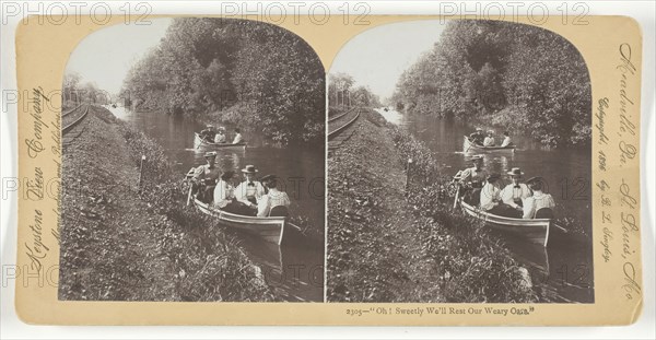 Oh! Sweetly We'll Rest Our Weary Oars, 1896. Creator: Keystone View Company.