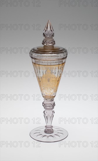 Covered Goblet (Pokal), Bohemia, c. 1730. Creator: Bohemia Glass.