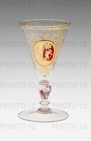 Wine Glass, Bohemia, c. 1730. Creator: Bohemia Glass.