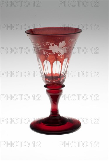 Wine Glass, Bohemia, Mid to late 19th century. Creator: Bohemia Glass.