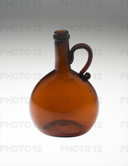 Bottle, Bohemia, c. 1840/50. Creator: Bohemia Glass.