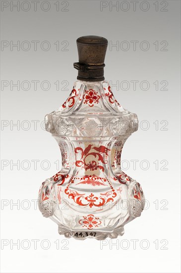 Scent Bottle, Bohemia, c. 1840/50. Creator: Bohemia Glass.