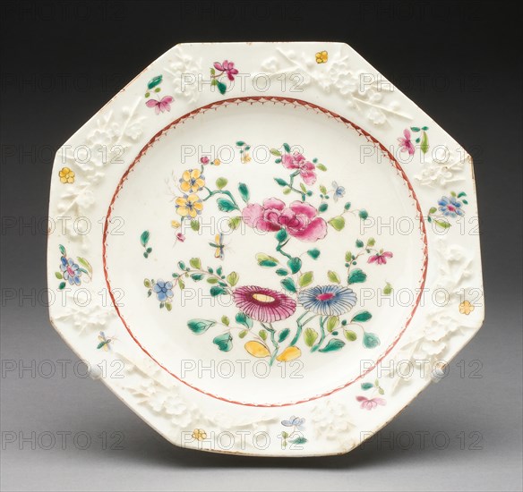 Plate, Bow, 1745/55. Creator: Bow Porcelain Factory.