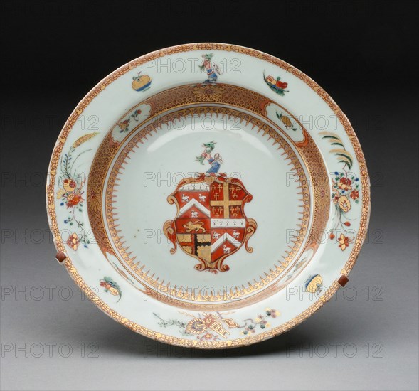 Soup Plate (part of a pair), Jingdezhen, c. 1720. Creator: Jingdezhen Porcelain.