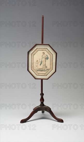 Pole Screen with Venus and Cupid, England, Late 18th century. Creator: Unknown.