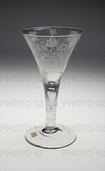 Trumpet Wine Glass, , c. 1740-50. Creator: Unknown.